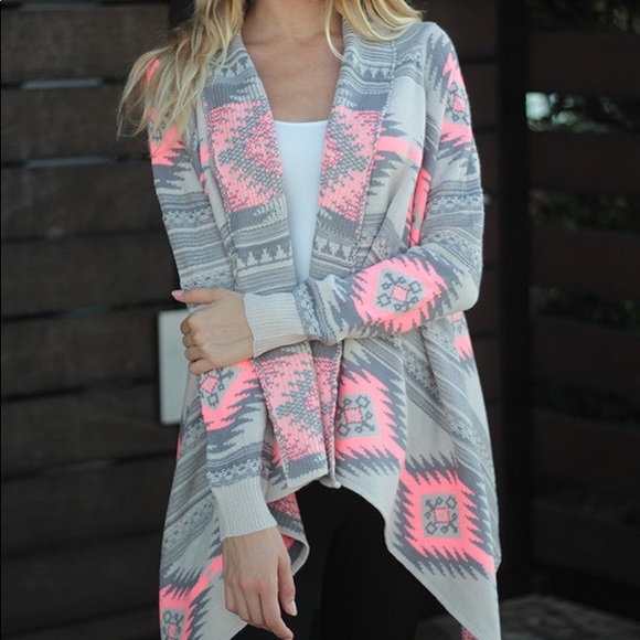 Dreamers | Sweaters | Neon Pink Aztec 